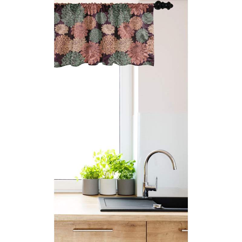 Ensemble de 2 cantonnières noires et blanches Ambesonne, L 54 po x L 12 po