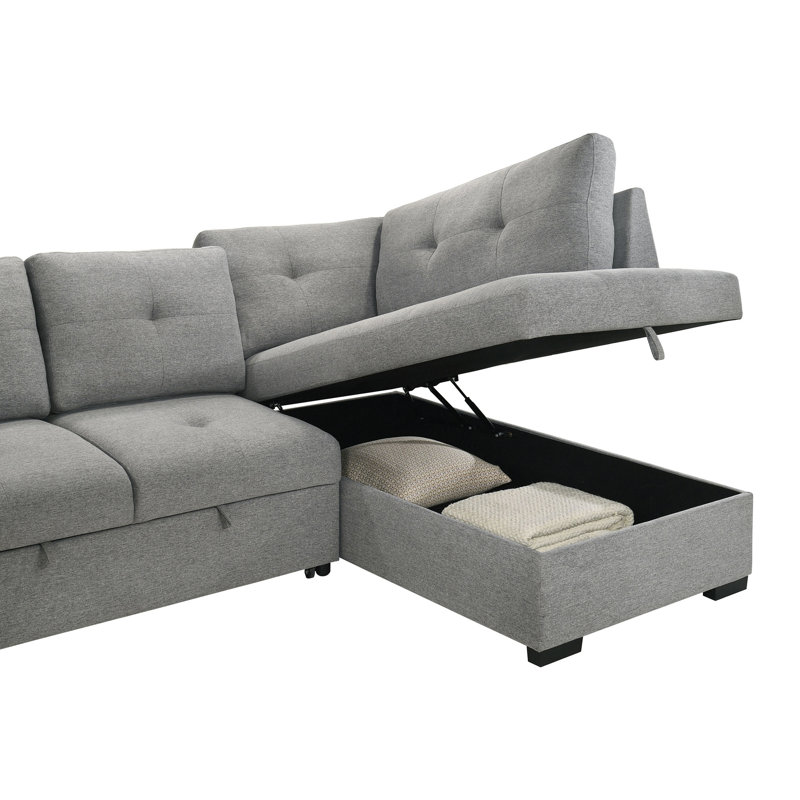 Canapé-lit modulaire gris
