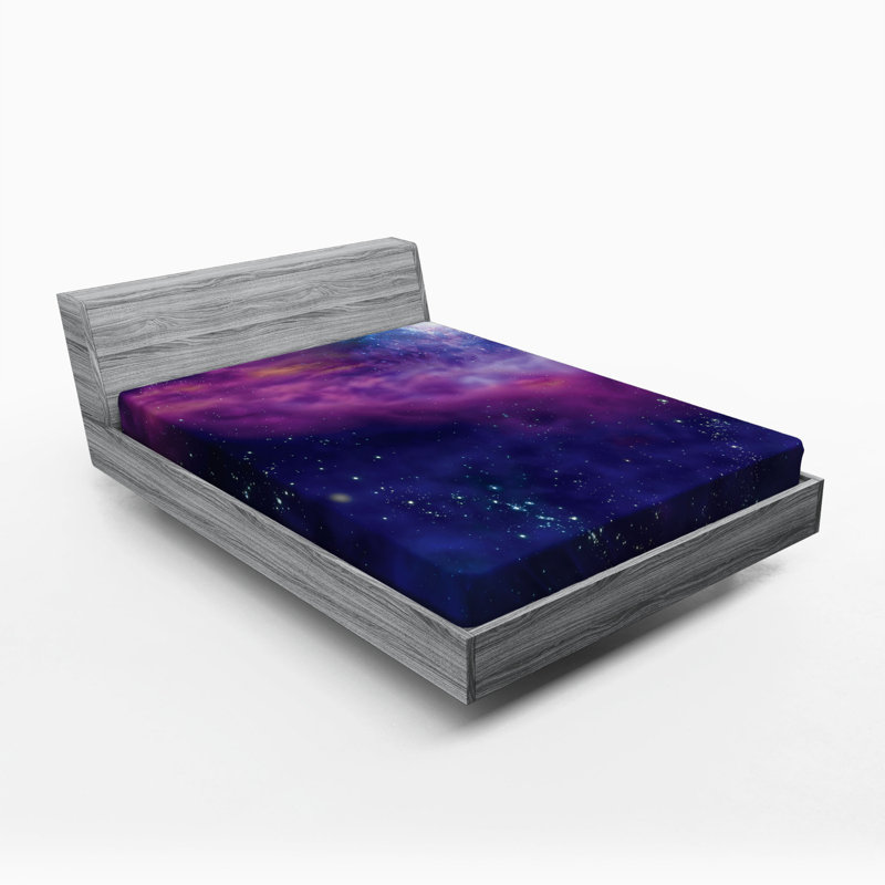 Microfiber Abstract Fitted Sheet, Queen Fitted Sheet