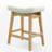 Extra Wide 19.7" Seat Counter Height Stool Modern Upholstered Wood Saddle Barstools-637589442
