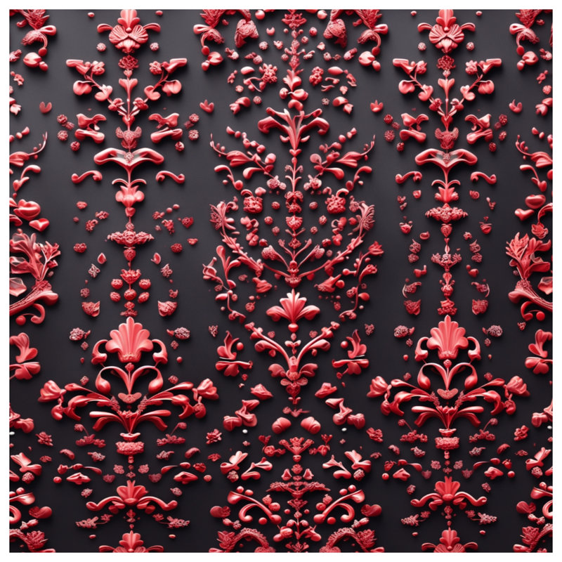 Couvertures florales rouges, 50in W x 60in H