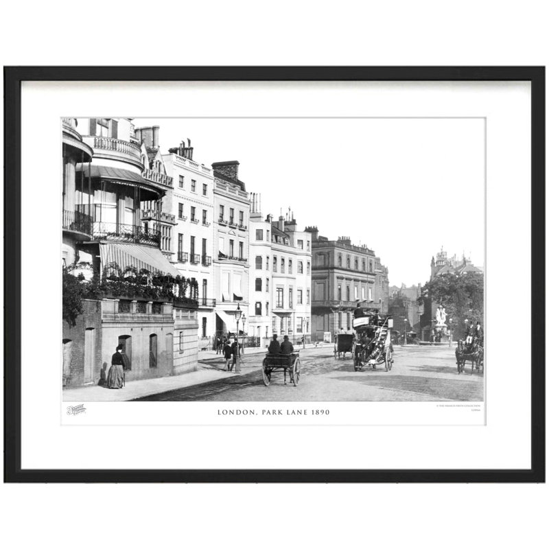 London, Park Lane 1890 by Francis Frith - Single Picture Frame Print, 40cm H x 50cm W x 2.3cm D
