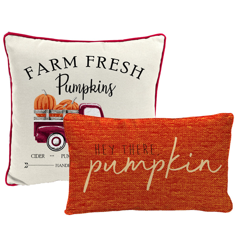 16" x 16" Outdoor Throw Pillow with Welt, Red/White/Orange
