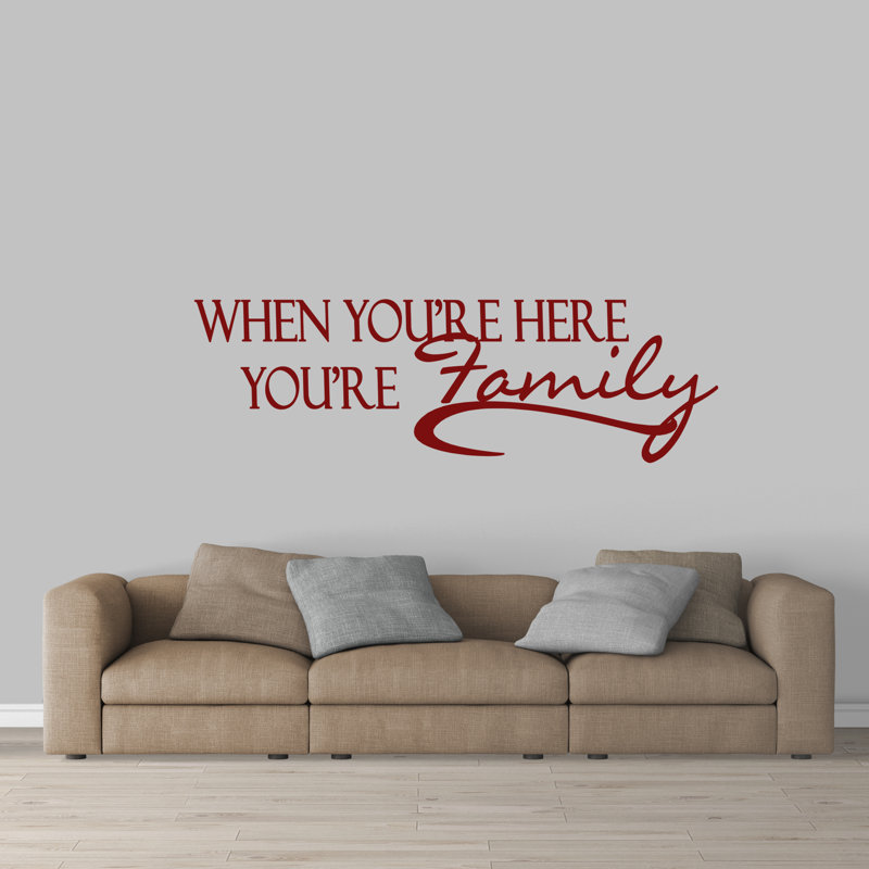 Adhésif mural "When you are you Famille", Canneberge