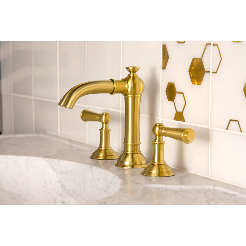 Aylesbury Widespread Bathroom Faucet with Drain Assembly, Satin Bronze