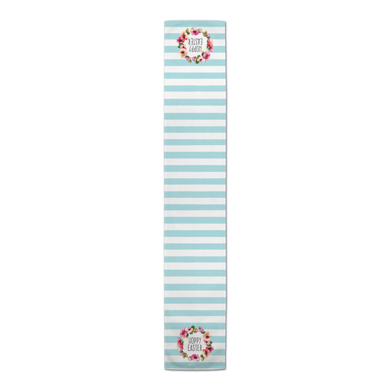 Chemin de table rectangulaire en polyester Carlesia, P 16 po x L 72 po