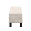 Banc de rangement avec repose-pieds, banc de chambre rembourré avec capitonnage-533454084