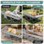 Lit de camping pliant 2 pièces avec matelas réversible, capacité de 500 lb pour lit de bébé portable robuste, tissu Oxford 1200D double couche, sans assemblage pour le camping, les voyages et l'intérieur-124086368