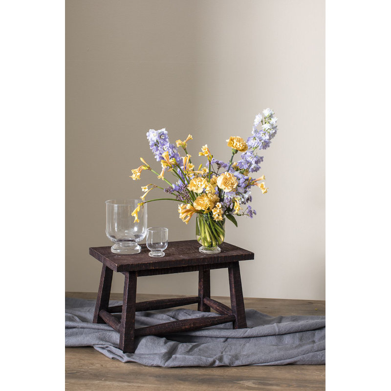 Aida Handmade Glass Table Vase, 6.75" H x 5.25" W x 5.25" D