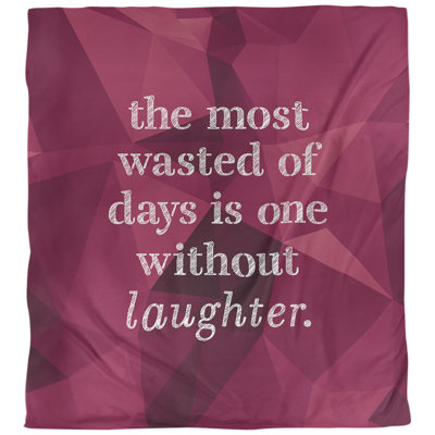 Housse de couette simple avec citation inspiration de rire