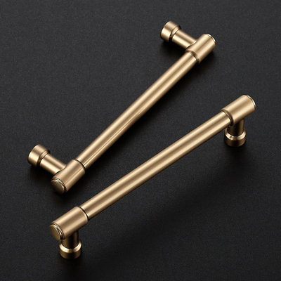 Poignées d'armoire bronze champagne, poignées modernes, 5 po, paquet de 10, sensation lisse, alliage de zinc solide, vis incluses, poignées de tiroir de commode, quincaillerie d'armoire de cuisine, pour poignées de porte d'armoire