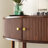 Wave-Pattern Console Table with 2 Storage Drawers and Bottom Shelf-1506140592