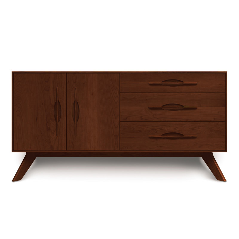 Audrey 66.13'' W Solid Wood Sideboard, Cognac Cherry