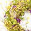 26" Artificial Farmhouse Twig Blossoms Cluster Greenery Mini Eucalyptus Wildflower Pansy Spring Summer Wreath For Front Door