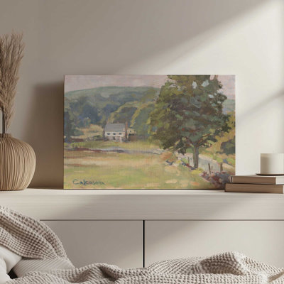 «New England Countryside Home» par Stephen Calcasola, reproduction d'art sur toile