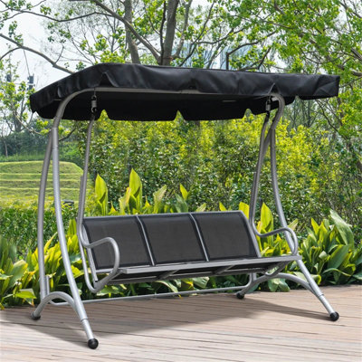 Nhek 2 Person Porch Swing with Canopy