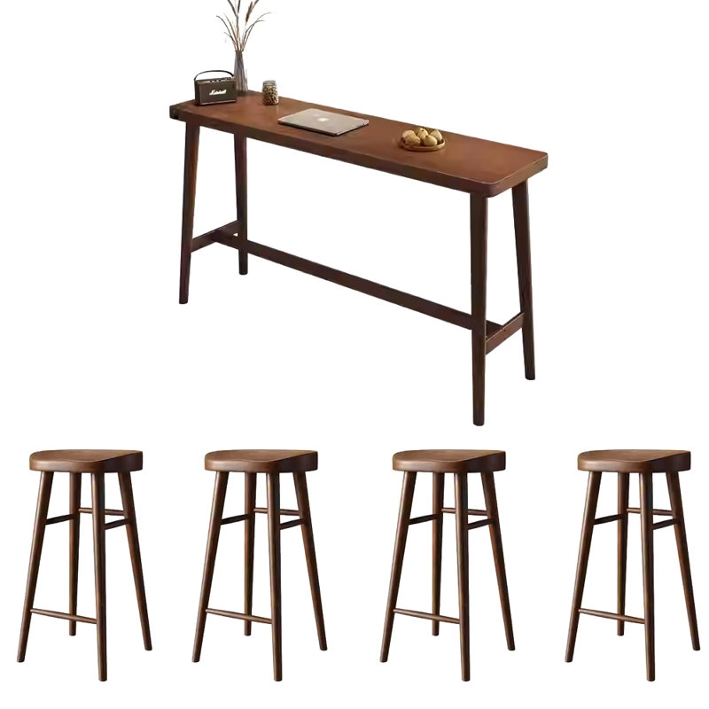 Tables et chaises de bar simples et modernes en bois massif, H 39,3 po x L 70,8 po x l 17,7 po