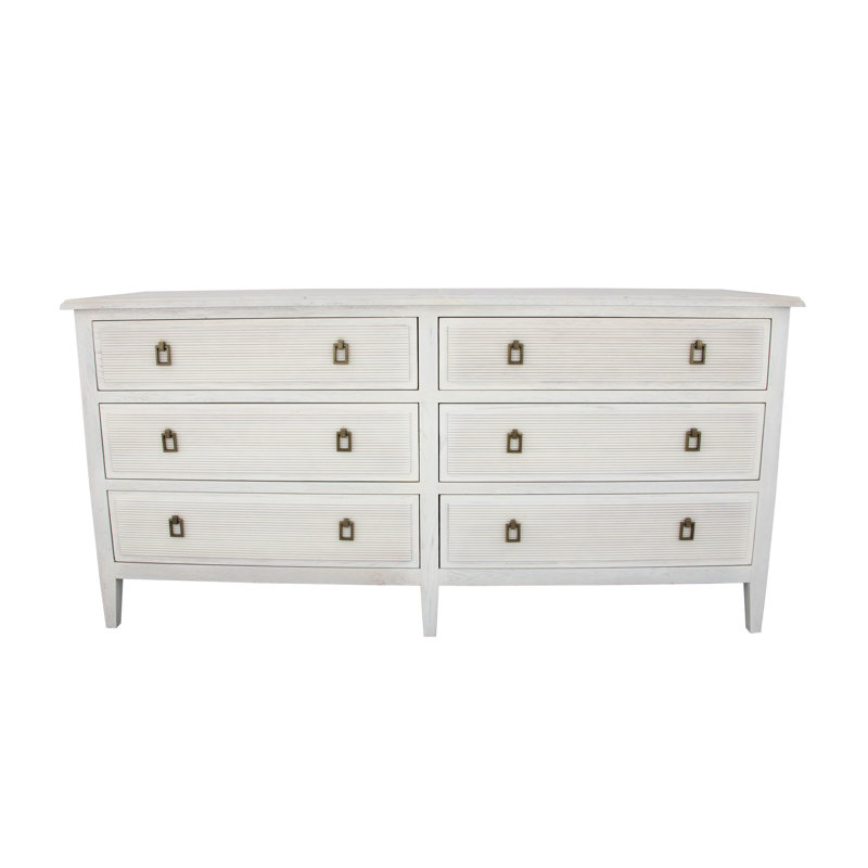 Mason 6 - Drawer Solid Wood Dresser, Light Oak