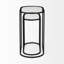 Eboni Glass End Table