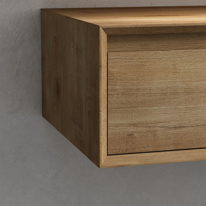 Alysa 36" Wall-Mounted Single Bathroom Vanity Set, Oak
