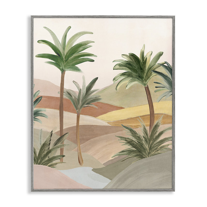 Giclée encadrée par Desert Oasis Palms, conception par Ian C., Estampe numérique Farmhouse, H 14 po x l 11 po