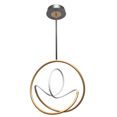 Luminaire suspendu Raelynn - 27,8 W - or / noir mat