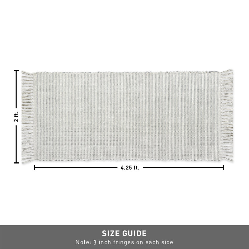 Tapis pour salle de bain en coton Annzley, Simple - L 51 po x l 24 po, Vert