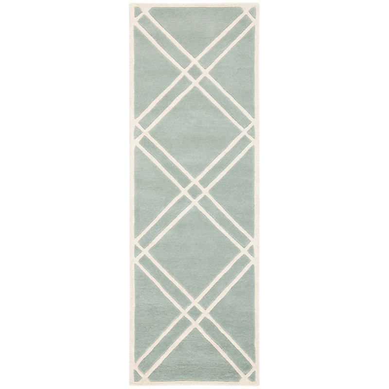 Teresita Hand Tufted Wool Geometric Rug, Runner 2'3" x 11'