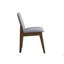 Ensemble de 2 chaises d'appoint Kaela en tissu gris clair et finition noyer