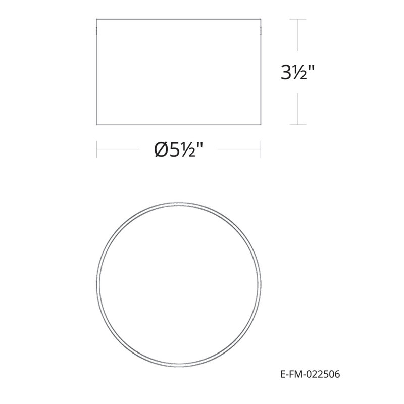 Forma 5.5in LED Cylinder Flush Mount 5-CCT 2700-3000-3500-4000-5000K Selectable Color Temperature 10W 625 Lumens in Black