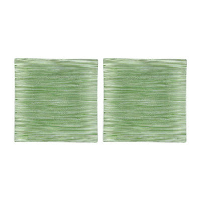 Ensemble de 2 assiettes carrées en verre 7,75 "x 7,75"