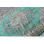 Tapis neutre, tapis rétro, grand tapis 5,9 x 9,2 pi, tapis géométriques verts, tapis turcs, tapis froids