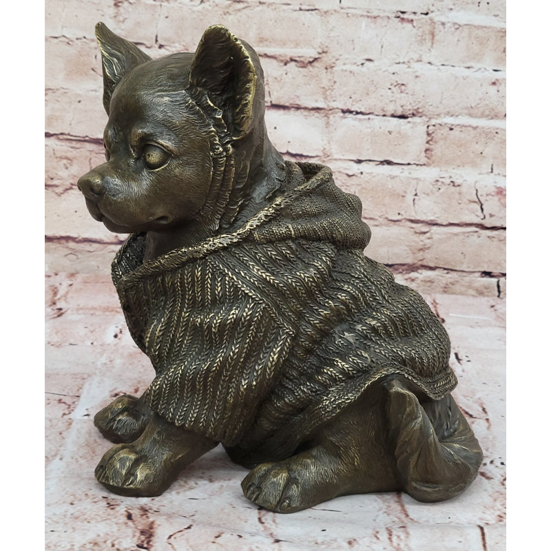 Mignon chihuahua en bronze
