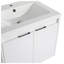 Meuble-lavabo moderne 60 po avec lavabo en résine et portes à fermeture douce, base en contreplaqué blanc brillant