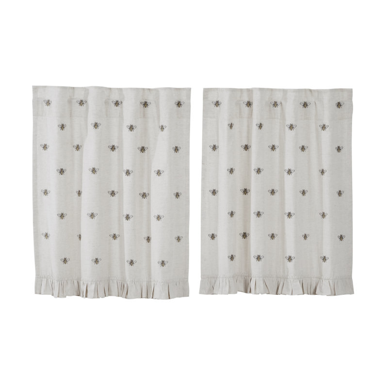 Ruffled 72'' W Cafe Curtain in, 72" W x 36" L 