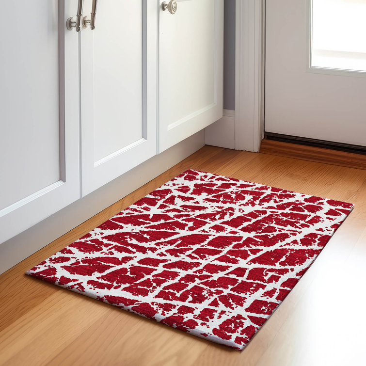 Premium Machine Washable Cerrito AMF501 Red Rug