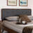 Cascadia Dark Gray & Walnut Upholstered Button Tufted Queen Headboard, 58.16" H X 62.38" W X 1.32" D-1134051683-1134051680