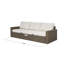 Dumont 1-Piece Wicker Patio 3-Seater Sofa With Beige Cushions