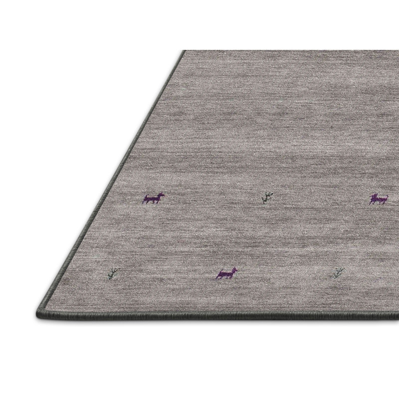 Tapis gris zone contemporaine, Rectangle 5 pi x 7 pi