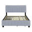 Grand lit plateforme tapissier en velours