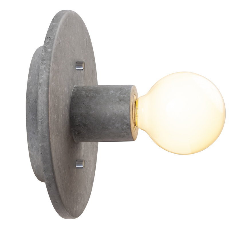 Ceramic Flush Mounted Sconce, Concrete