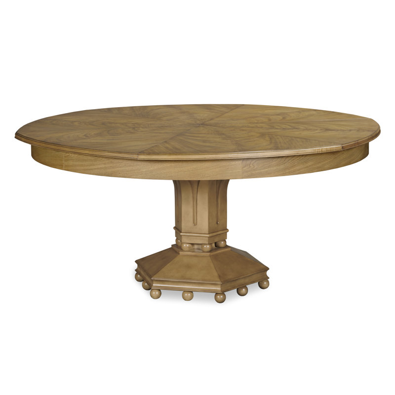 Round Mahogany Wood Dining Table