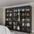 3 Piece Display Cabinet With Glass Doors & Adjustable Lights, 78.7” Tall Display Case With 5 Tier Storage Shelves, Collectibles Cabinet For Living Room, Office-927804965
