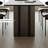 Modern Black Rectangular Dining Table-128604361