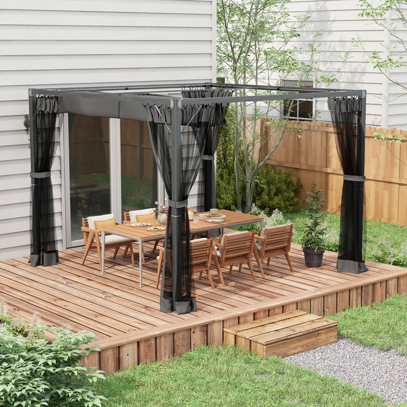 2.97m x 2.97m Aluminium Pergola