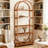 Versatile Display Rack,5-Tier Bookshelf,Compact Arched Bookcase