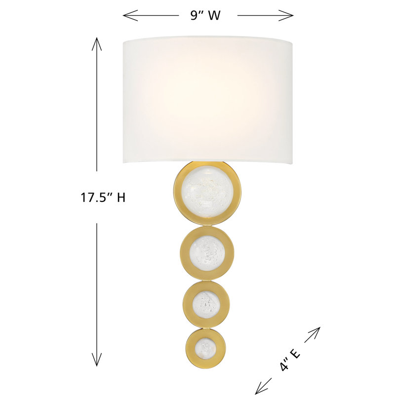 Marseille 1-Light Wall Sconce in Brass, Brass