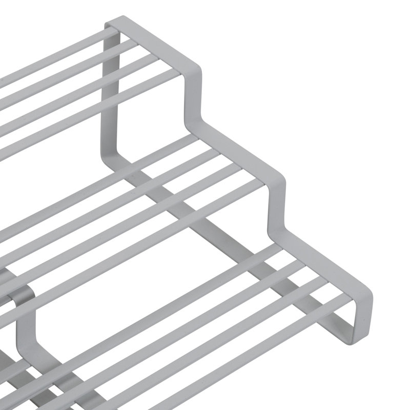 Spice Rack with Adjustable Racks, White