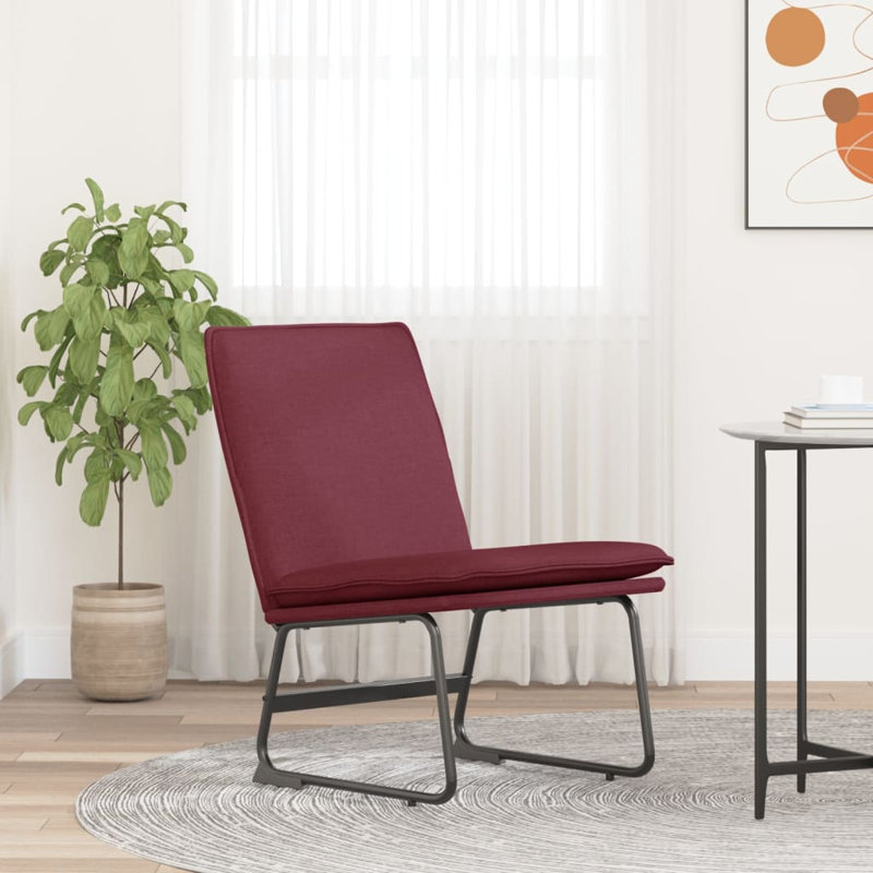 Upholstered Accent Chair, Wine Red