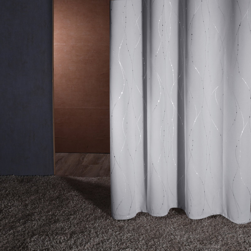Room Darkening Curtain Panel Pair, 38" W x 72" L, Silver